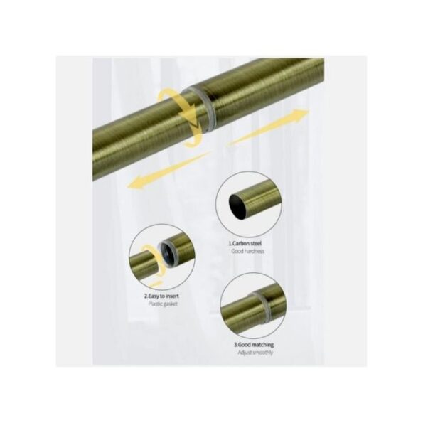 Modern 2 Meter Adjustable Double Curtain Rod Set - Telescopic Design, Durable, and Elegant - Image 2