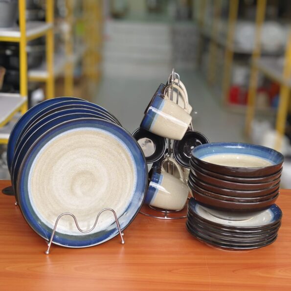 Elegant 24-Piece Modern Ceramic Dinner Set - Perfect for Every Meal
