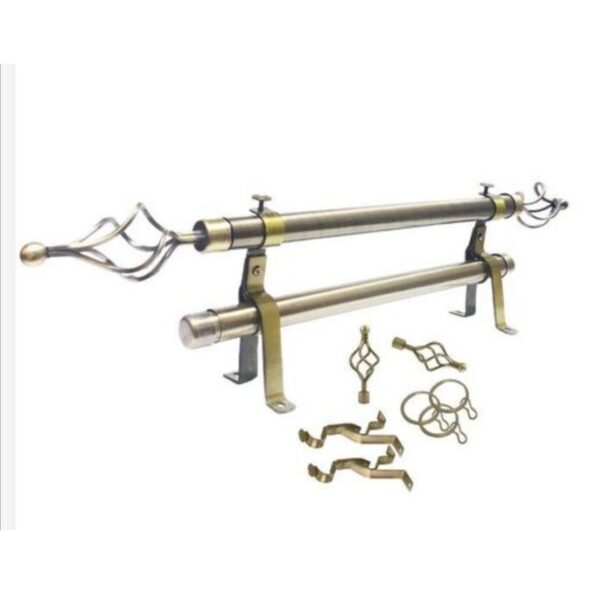 Modern 2 Meter Adjustable Double Curtain Rod Set - Telescopic Design, Durable, and Elegant