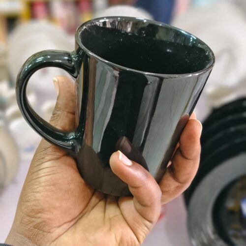 black ceramic cup