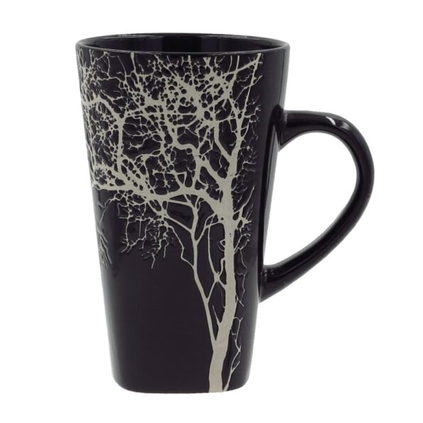 Title: Ceramic Tea Mug with Tree-Shaped Deco – Sip in Nature’s Elegance