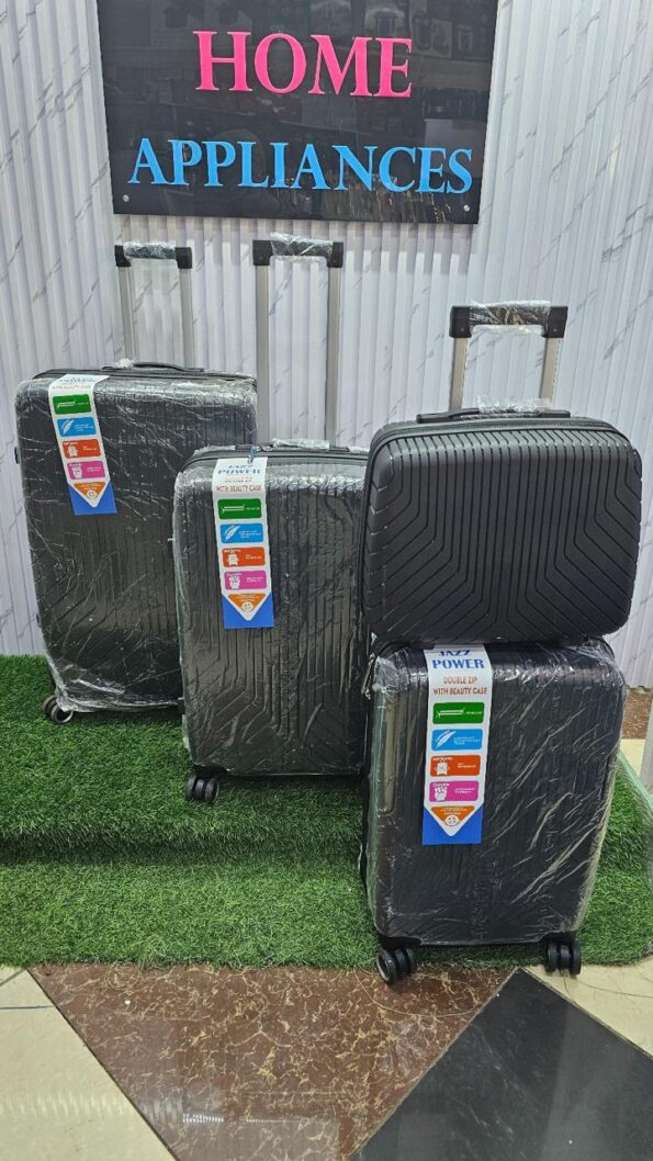 Size 30 Rubber Suitcase (4-Piece Set with Extra Small Cosmetic Case)