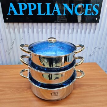 Rome 6 pcs Stainless Steel Low Pot Set
