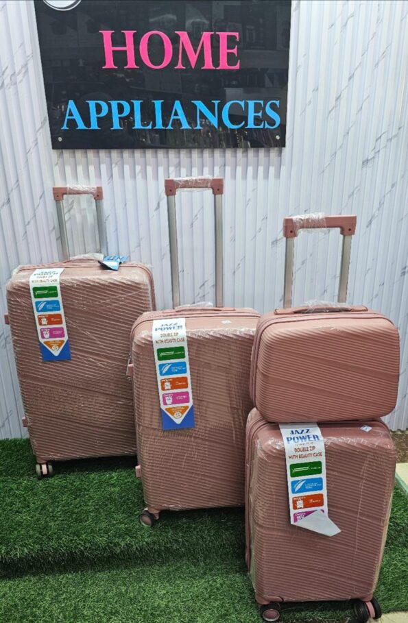 Size 28 Rubber Suitcase (4-Piece Set with Extra Small Cosmetic Case)