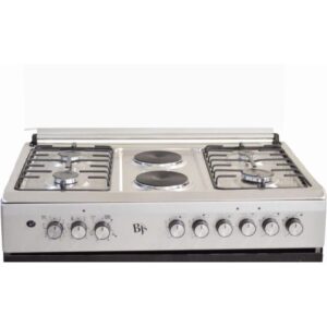 Alternative view of BJS Silver (INOX) 60x90 4+2 Gas Cooker with Turbo Fan and 110L Oven