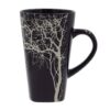 Ceramic Tea Mug with Tree-Shaped Deco ? Sip in Nature?s Elegance black
