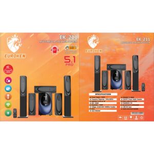 Alternative view of Euroken 5.1 Multimedia Speaker System  PMPO EK-211 15000W