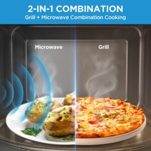 Alternative view of Midea EG8P022MX-S, 30L Digital Microwave Grill Oven, 700W - Black