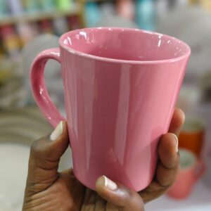 Elegant Pink Ceramic Mug ? Set of 6